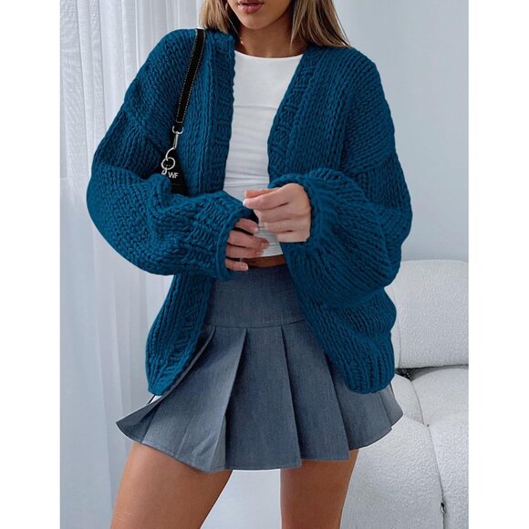 Womens Trendy Cardigan Sweaters Fall 2025 Long Sleeve Chunky Knit Outfits - Picture 7 of 8